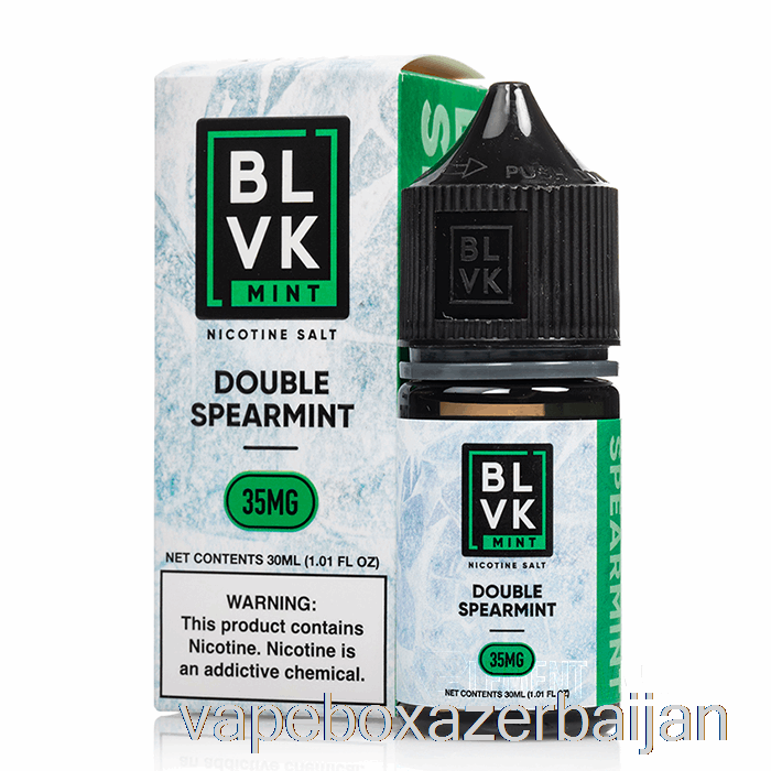 E-Juice Vape Double Spearmint - BLVK Mint Salts - 30mL 35mg